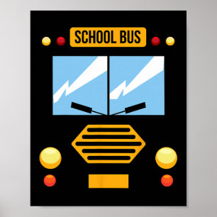Póster Costume de autobús escolar Guay Vehículo fácil Hal