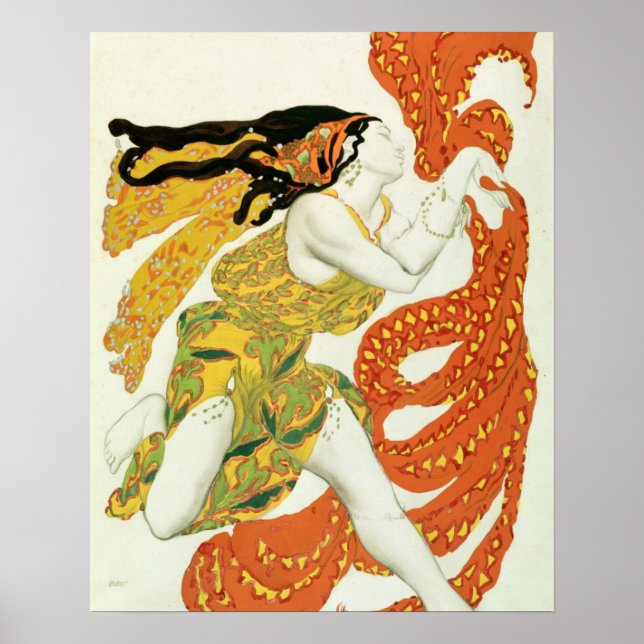 Póster Costume design for a bacchante in 'Narcisse' (Frente)