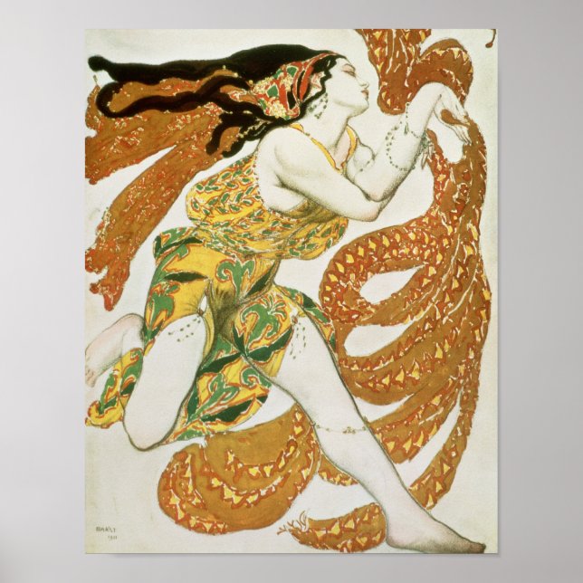 Póster Costume design for a bacchante in 'Narcisse' (Frente)