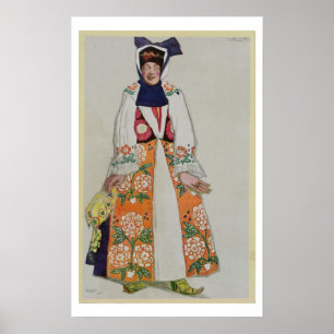 Póster Costume design for a peasant woman, from Sadko, 19