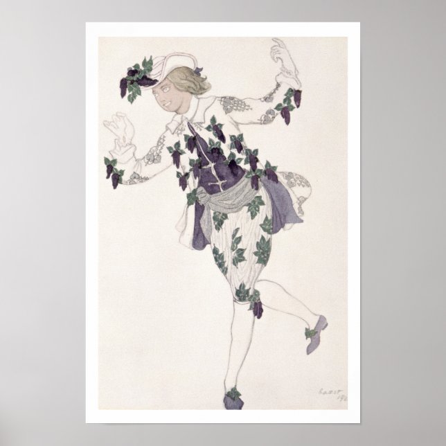 Póster Costume design for the Pageboy of the Fairy Lilac, (Frente)