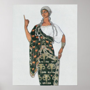 Póster Costume design from Phedre, 1917 (colour litho)