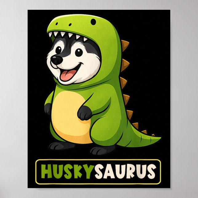 Póster Costume Husky Dinosaurio Trex Huskysaurus Animal L (Frente)