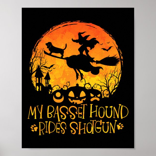 Póster Costura de Halloween de mi perro de abejas (Frente)