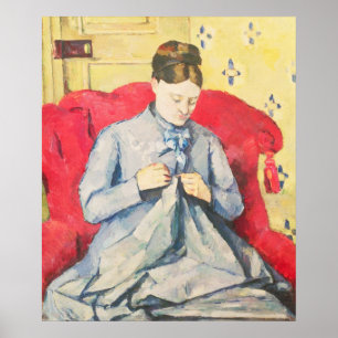Póster Costura de señora Cezanne