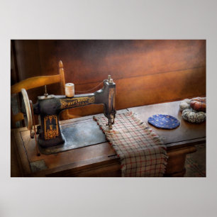 Póster Costura - es apenas blanco y negro