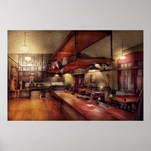 Póster Costura - Industrial - Ropa hecha a medida (Frente)