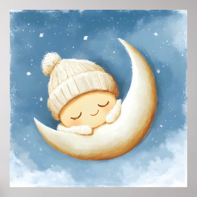 Póster Cosy Knit Nap Cresent Moon (Frente)