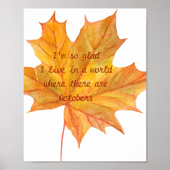 Póster Cota de hoja de otoño (Frente)
