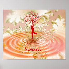 Póster Cota de Namaste Árbol de la Vida Yoga Zen