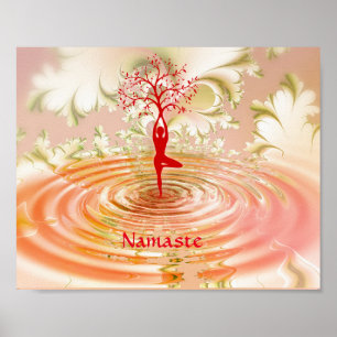 Póster Cota de Namaste Árbol de la Vida Yoga Zen