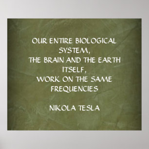 PÓSTER COTA DE NIKOLA TESLA - MISMAS FRECUENCIAS -