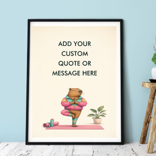 Póster Cota de Yoga de Capybara de Cita Personalizada Bie