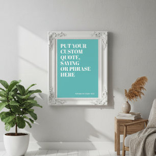 Póster Cota personalizada Agrega tu texto personalizado