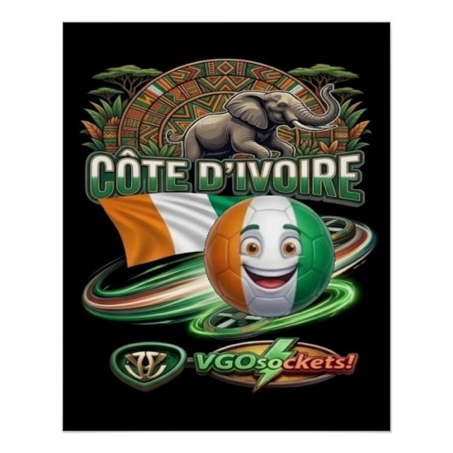 Póster Cote D Ivoire-GBall (Anverso)