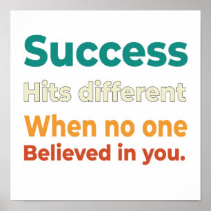 Póster Cotización de emprendedor motivacional de Éxito Re