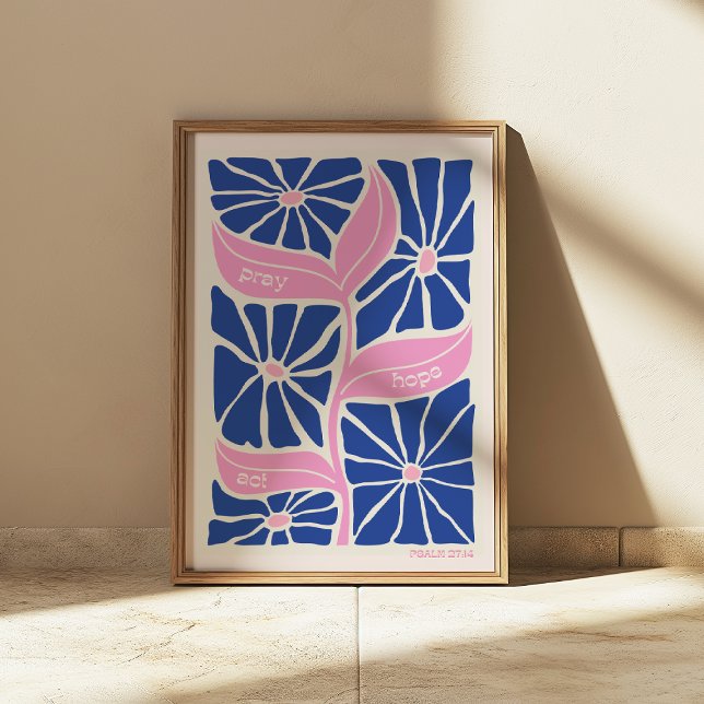 Póster Cotización de guiones JW Floral rosa azul Inspirad (Subido por el creador)