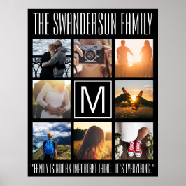 Póster Cotización de marco de monograma 8