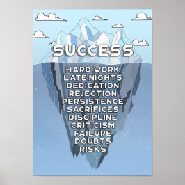 Póster Cotización de Motivación de Montaña de Éxito de Ic