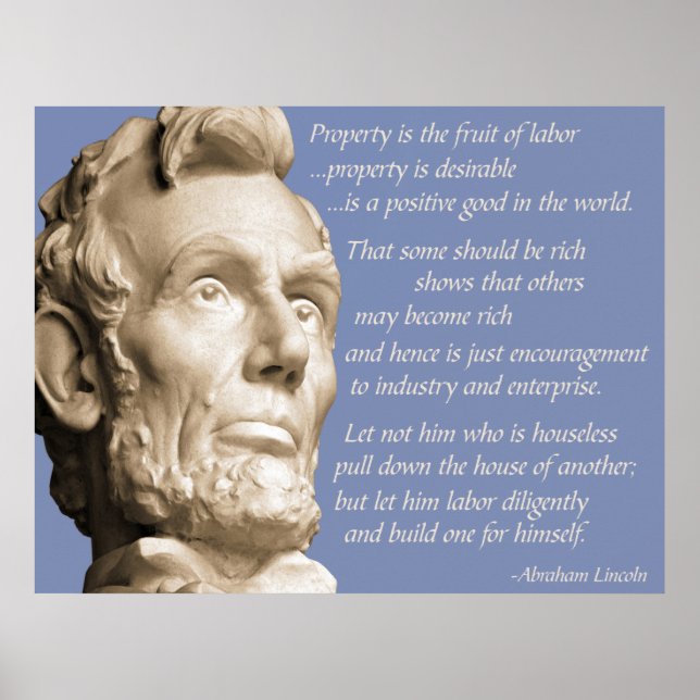 Póster Cotización de propiedad de Lincoln (Frente)