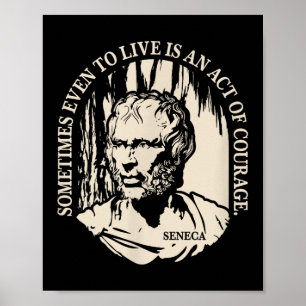 Póster Cotización De Seneca Motivadora - Valor