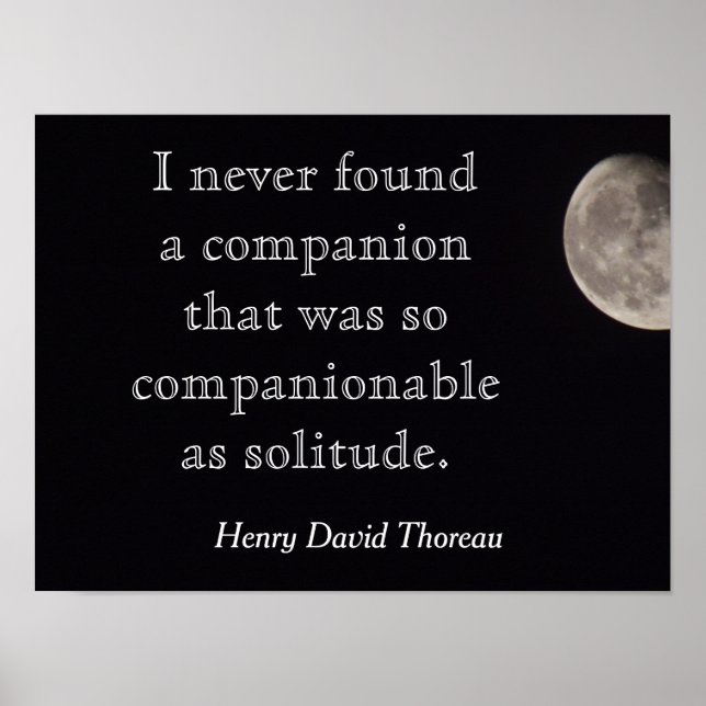 Póster Cotización de soledad - Henry David Thoreau - impr (Frente)