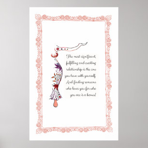 Póster Cotización elegante de la relación más significati