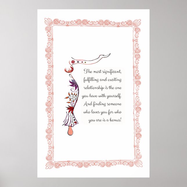 Póster Cotización elegante de la relación más significati (Frente)