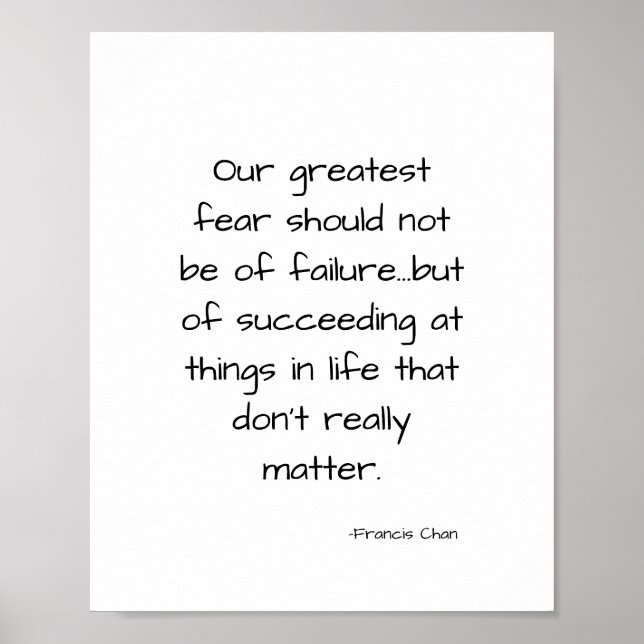 Póster Cotización inspiradora de vida motivacional (Frente)