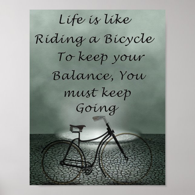 Póster Cotización motivacional Inspiradora de la vida (Frente)