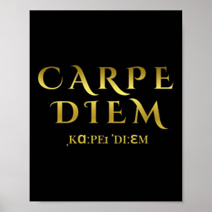 Póster Cotizaciones Inspiradoras de Seize Day Carpe Latin