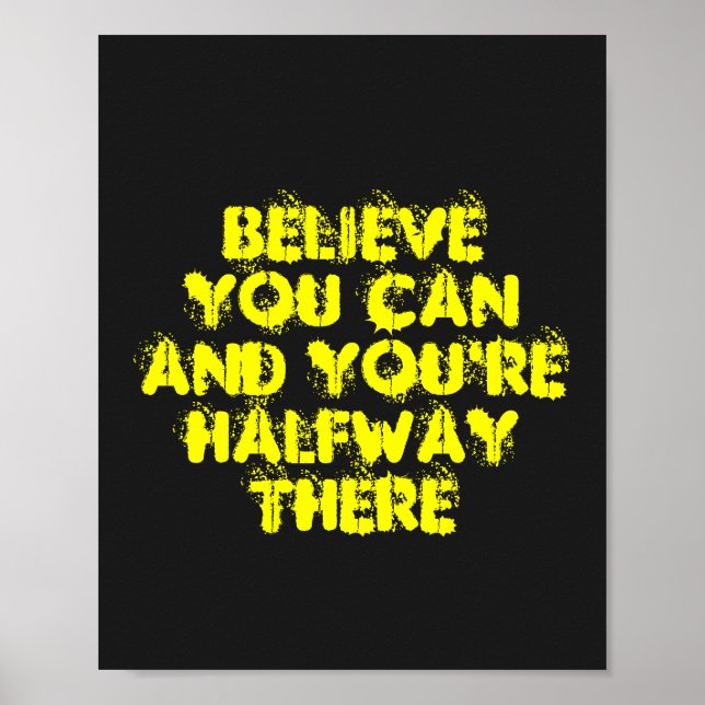 Póster Cotizaciones positivas de motivación inspiradora (Frente)