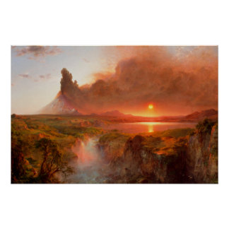 Póster Cotopaxi por Frederic Edwin Church, 1862. Volcán,