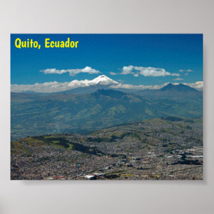Póster Cotopaxi y Quito