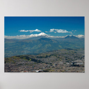 Póster Cotopaxi y Quito