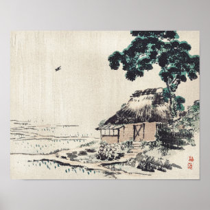 Póster Cottage de Kōno Bairei