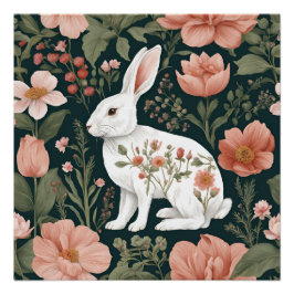 Póster Cottagecore Cute Rabbit