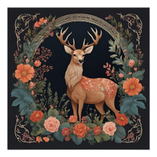 Póster Cottagecore Deer