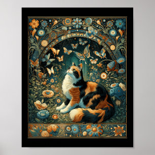 Póster Cottagecore Estética Cat Garden Regalos divertidos