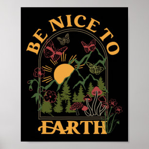 Póster Cottagecore Estética Día de la Tierra Salvar al Pl