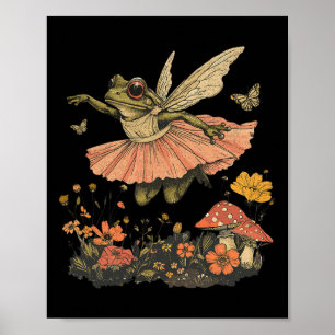 Póster Cottagecore Estética Vintage Fairy Dancing W