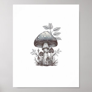Póster Cottagecore Hongo Goblincore Estética Hongo