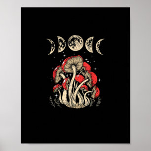 Póster Cottagecore Hongos Academia Goblincore Estética
