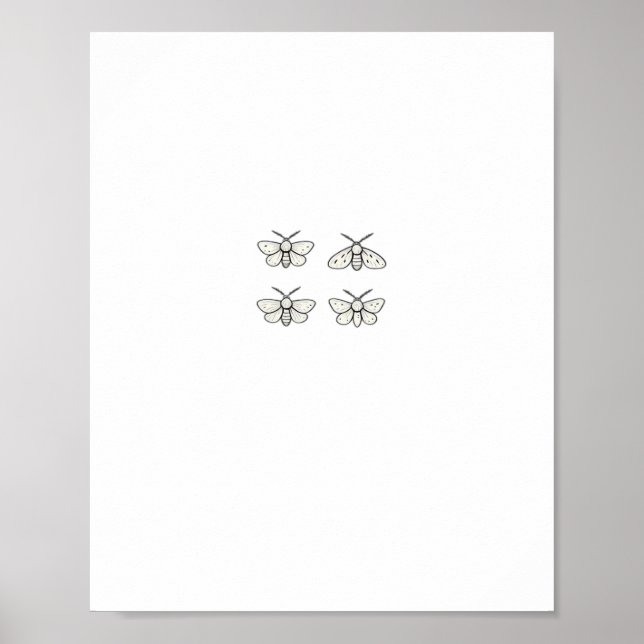 Póster Cottagecore Moths Classic (Frente)
