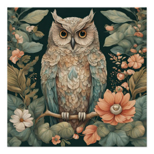 Póster Cottagecore Owl Cute