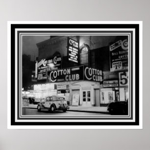 Póster Cotton Club Poster blanco y negro 16 x 20