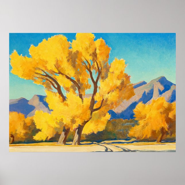 Póster Cottonwoods del desierto, Arizona, por Maynard Dix (Frente)