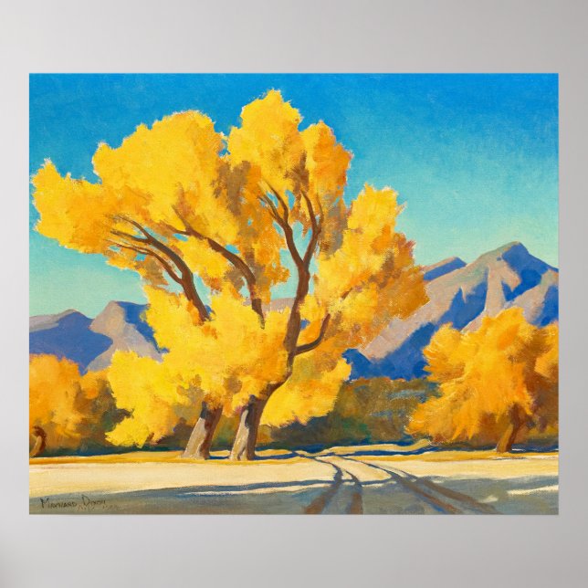Póster Cottonwoods del desierto, Arizona, por Maynard Dix (Frente)