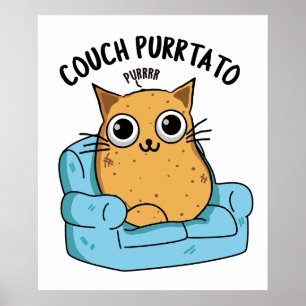 Póster Couch Purrtato Funny Potato Pun