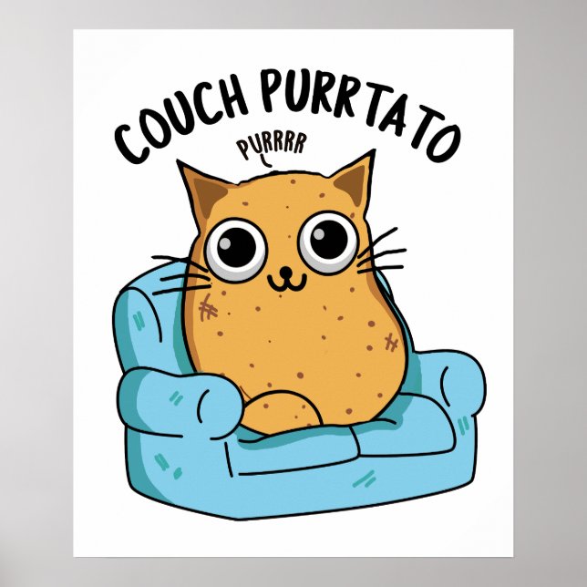 Póster Couch Purrtato Funny Potato Pun (Frente)